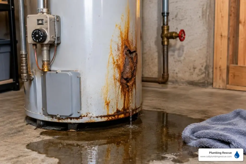 water heater leak